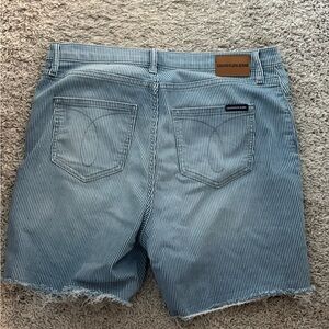 Calvin Klein Jeans Blue Distressed Jean Shorts